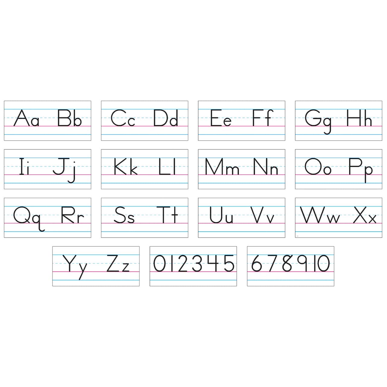 Trend Enterprises® Basic Alphabet Zaner-Bloser Manuscript Bulletin Board Set